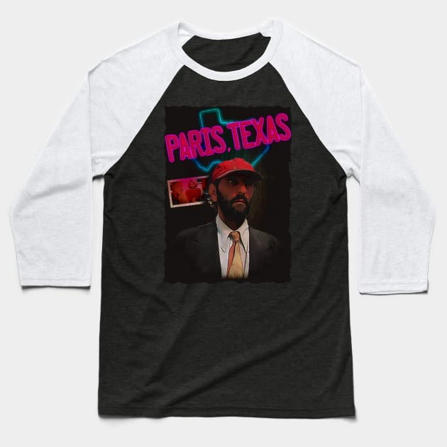 Cult Movie Paris, Texas Inspired Design Baseball T-Shirt by HellwoodOutfitters